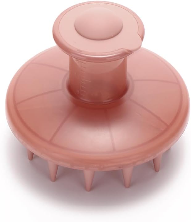 Hair Oil Applicator & Scalp Massager – Soft Silicone Bristles to Remove Dandruff, Leak-Proof Applicator for Hair Growth Oils, Serums & Treatments – Even Distribution, Gentle Massage (Pink)