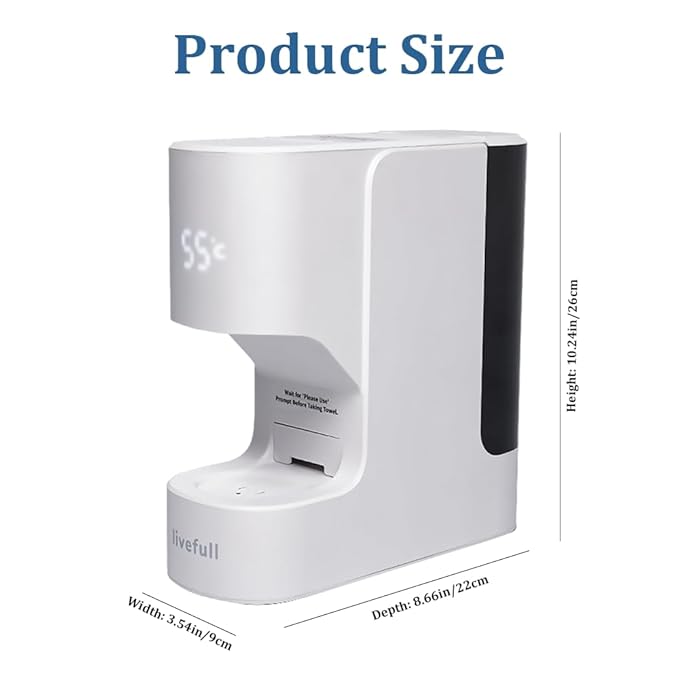 Hot Towel Warmer for Face, 5s Fast Heating Hot Towel Dispenser, Auto Dispensing Heating Towel Machine, 20 Towels for Home Spa, Skincare Routine, Makeup Removal & Shaving Prep