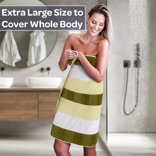 Lavish Home Bathroom Towels Set, Bathroom Accessories, Green, Set of 6 - Image 2