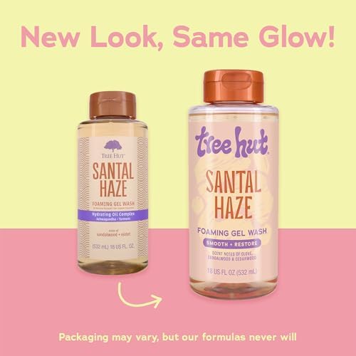 Tree Hut Santal Haze Foaming Gel Wash, Hydrating & Moisturizing Body Wash with Shea Butter & Nourishing Essential Oils, Daily Cleanser for Soft Smooth Skin, 18 fl oz (Pack of 2) - Image 2