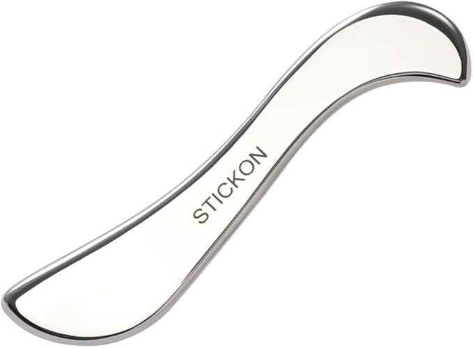 STICKON 2 in 1 Stainless Steel Gua Sha, Acupressure Pen, Muscle Scraper Tools Set, Muscle Scraping Tool Trigger Point Massage Tool Deep Tissue Acupressure Pen(STICKON-59)