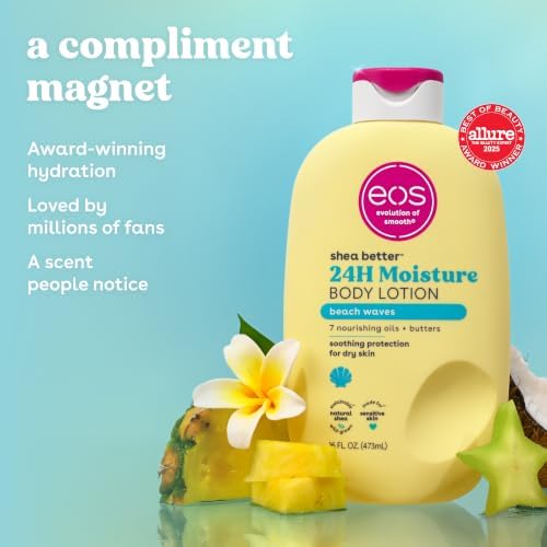 eos Shea Better 24H Moisture Body Lotion- Beach Waves, 16 fl oz - Image 3