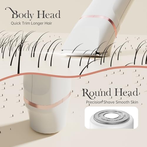 Risina 2-in-1 Bikini Trimmer for Women, Pubic Hair Trimmer, Face Shaver - Image 5
