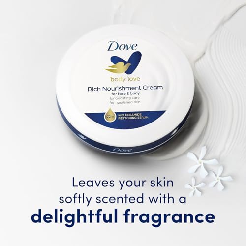 Dove Nourishing Body Care, Face, Hand, and Body Rich Nourishment Cream for Extra Dry Skin with 48-Hour Moisturization, 3-Pack, 5.07 Oz Each Jar - Image 5