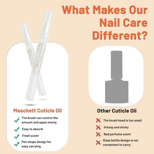 Meschett 2PCS Cuticle Oil Pens for Nail Care, Moisturizing Nail Oil Pen with Soft Brush, Hydrating Cuticle Oil for Dry Nails & Cuticles (Osmanthus flowers & Jasmine Flavor) - Image 5