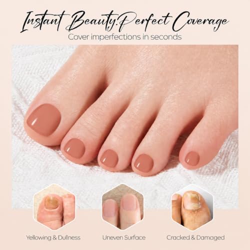 modelones Nail Strengthener Hardener, Cinnamon Milk Brown Nail Polish - Image 6