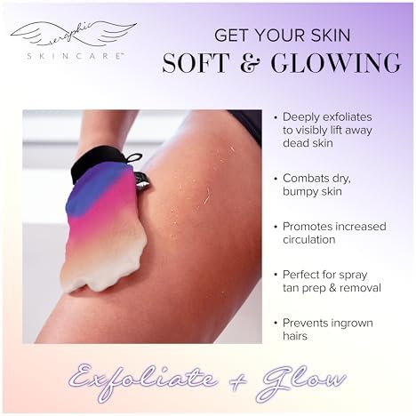 Summer Glow Body Exfoliating Mitt 1pc, Korean Washcloth & Body Scrub Glove - Image 5