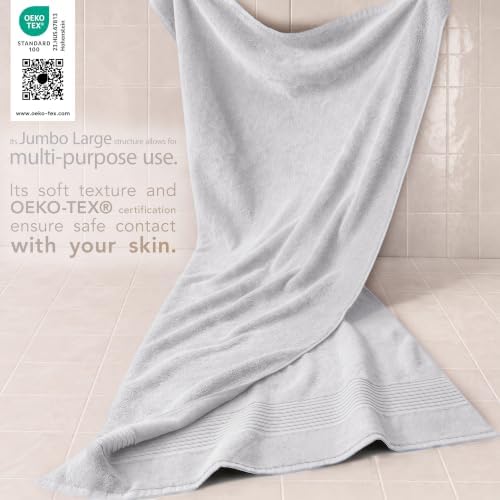 Cotton Paradise 100% Cotton Hand Towels, 2 Piece 35x70 Hand Bath Towels, Silver Grey - Image 3