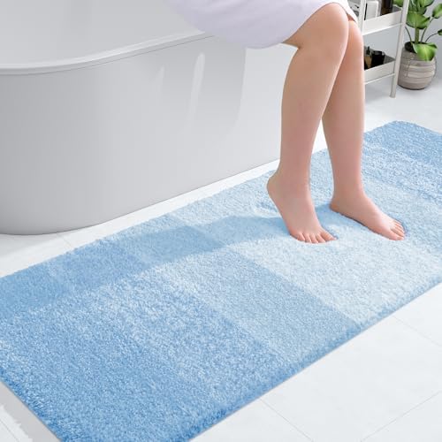 OLANLY Bathroom Runner Rug 59x24, Extra Soft Absorbent Microfiber Bath Rugs by OLANLY