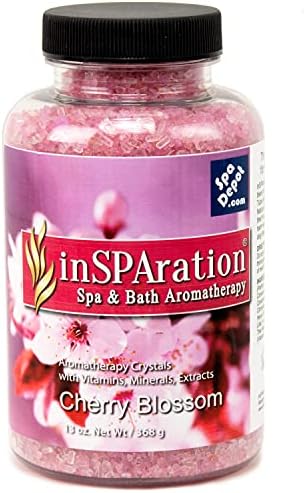inSPAration Cherry Blossom Aromatherapy Crystals for Spa, Hot Tub & Bath 13 oz. by inSPArationInc