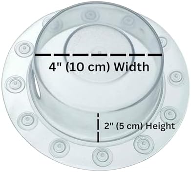 Mindful Design | Overflow Drain Cover for Tub | Best Gifts for Mom, Spa & Bath Accessories | Drain Block, Water Stopper Plug | Bath Essentials for Women | 4" Diameter, Clear - Image 4