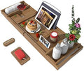 Bath Caddy Tray for Bathtub - Bamboo Adjustable Organizer Tray for Bathroom with Free Soap Dish Suitable for Luxury Spa or Reading(Walnut) by Bamfan
