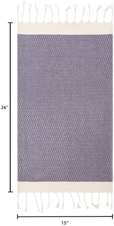 BAY LAUREL Turkish Hand Towel – Pack of 2 | Soft & Absorbent Decorative Towels for Bathroom, Hand, Face, Hair, Gym, Yoga, SPA, Kitchen & Tea | Boho Decor (Purple, Diamond 15x26 Inches (Set of 2) - Image 5