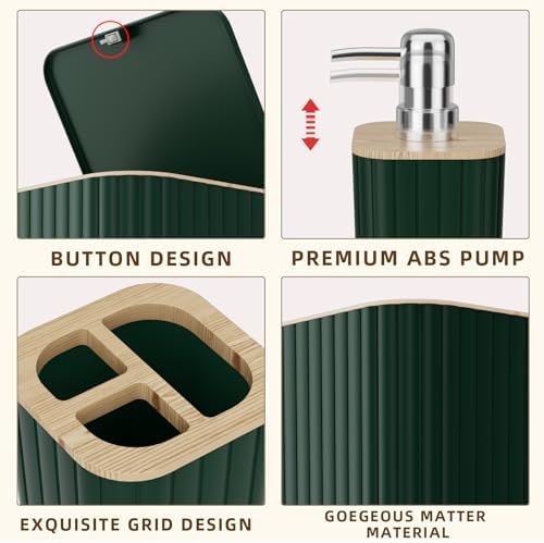XLHOMO Bathroom Set - Green Bathroom Set with Shower Curtain and Rugs - Image 7