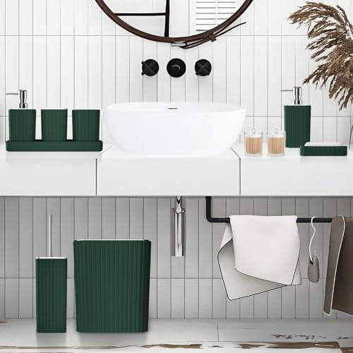 XLHOMO Bathroom Accessories Set - 10PC Gorgeous Green Bathroom Set - Image 2