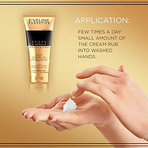 Eveline Professional Luxury Hands & Nails Cream-Serum Argan & Vanilla, 3.38 Fluid Ounce - Image 7