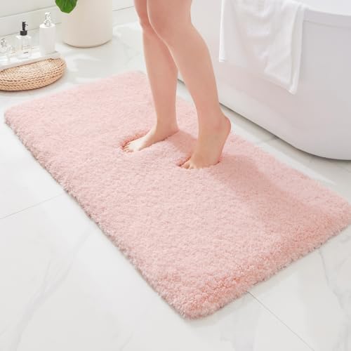 ILANGO Bathroom Rugs 48" × 24", Extra Soft Absorbent Microfiber Bath Rugs by ILANGO