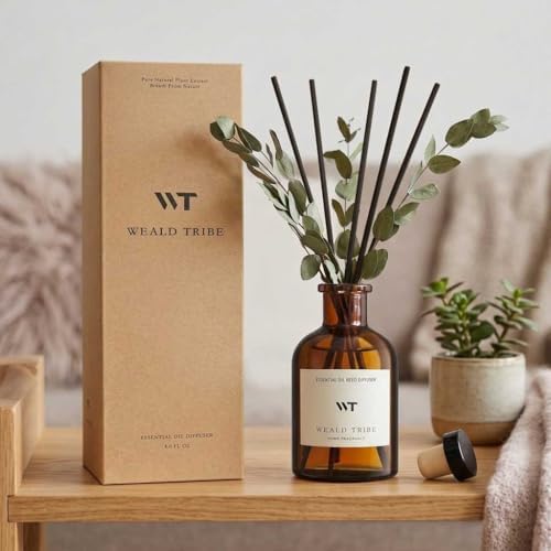 Eucalyptus & Mint Scent Reed Diffuser Set for Bathroom Room Decor - Image 3