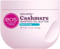 eos Cashmere Whipped Oil Body Butter, Fresh & Cozy, 72 Hour Weightless Moisture For Dry Skin, Rich Formula and Deep Hydration, Body Care, 12 oz by eosproducts