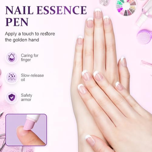 3-in-1 Nail Care Pen, Cuticle Oil Cuticle Pusher Nail Oil Pen, Cuticle Oil Pens for Hangnails, Dry & Damaged Nails, Moisturize Strengthen Brighten Nails Care (1, one size) - Image 2