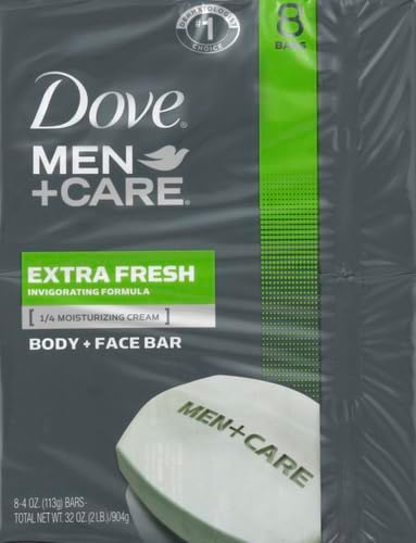 DOVE MEN + CARE 3 in 1 Bar Cleanser for Body, Face, and Shaving Extra Fresh Body and Facial Cleanser More Moisturizing Than Bar Soap to Clean & Hydrate Skin 3.75 Ounce (Pack of 72) - Image 2