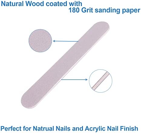 Mini Nail Files Bulk (100 Pcs), Double Sided Emery Board Nail File for Nature Nails, Manicure Tool Set Disposable Colorful Nail File for Home Salon Use Travel Size Men Women Kids Wood Board - Image 4
