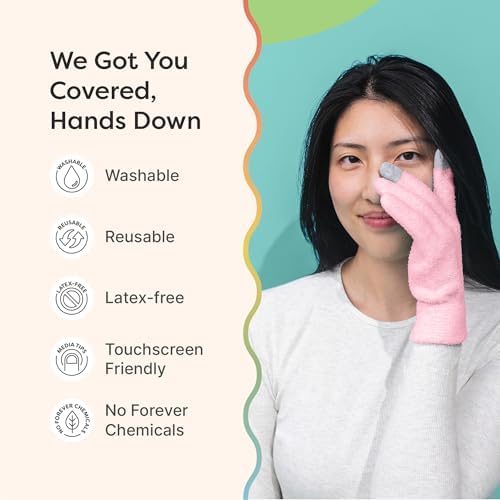 ZenToes Moisturizing Gloves for Dry Hands, Media Tips, Fuzzy, 1 Pair - Image 6