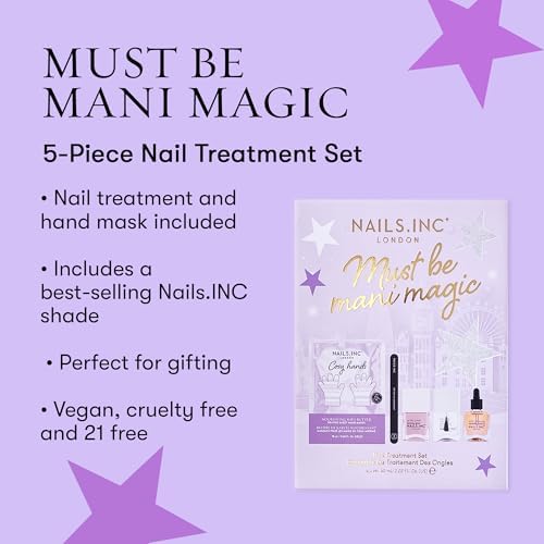 Nails.INC Must Be Mani Magic Manicure Treatment Set, Includes Nourishing Cosy Hands Hand Mask, Nail File, Cuticle Oil, Nail Shade and Top Coat - Image 3