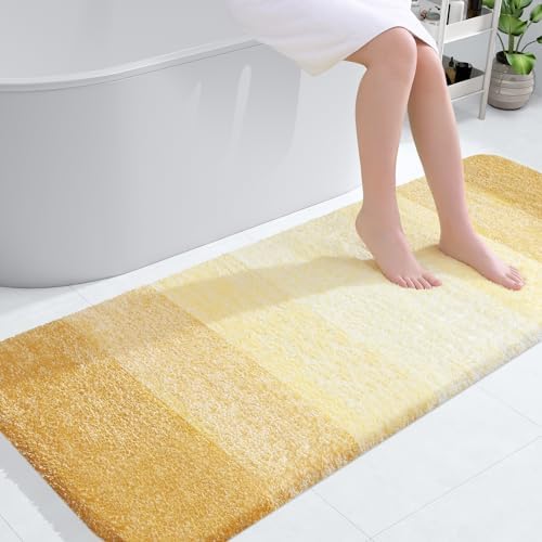 OLANLY Bathroom Runner Rug 54x24, Extra Soft Absorbent Microfiber Bath Rugs by OLANLY