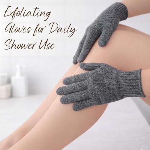 12 Pcs Exfoliating Gloves for Shower, Body Scrub Gloves, 6 Pairs, Nylon - Image 4