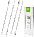 Cuticle Trimmer with Cuticle Pusher, Stainless Steel Nail Care Tool (Pusher (Pack 4)) by GREENESTETICA