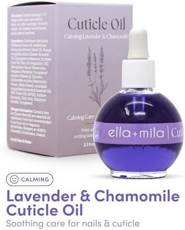 ella+mila Cuticle Oil for Nails - Lavender & Chamomile, Vegan, 2.3 fl oz - Image 2