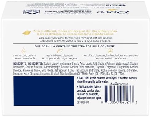 Dove Soap, Pink Beauty Bar 2-Pack – 3-in-1 Moisturizing Face, Body & Hand Soap, 3.17 Oz Ea - Image 2