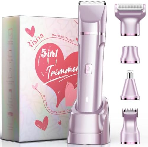 Risina 5-in-1 Bikini Trimmer for Women, Self Care Gifts, Full Body Shaver by Risina