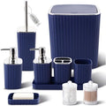 XLHOMO Bathroom Accessories Set - Gorgeous Blue Bathroom Set, 10PC by BetterbathroomwithXLHOME