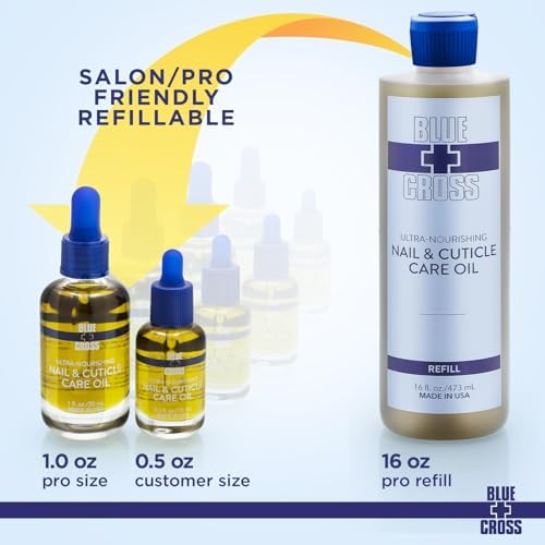 Blue Cross Nail & Cuticle Care Oil, Moisturizing, Made in USA, 1 floz/30mL - Image 5