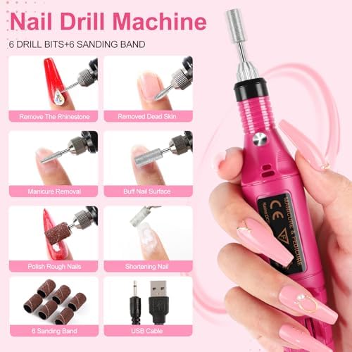 COSCELIA 58PCS Acrylic Nail Kit for Beginners with Everything Drill & Light - Image 5