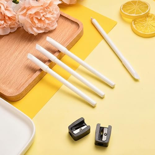 Maitys 2 Pcs White Nail Pencil with Sharpener, Under Nail French Manicure - Image 4