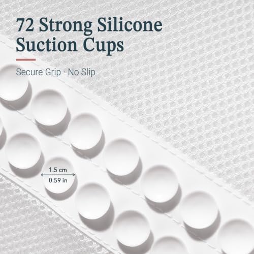 Bath Pillow for Tub 5D Air Mesh with 72 Silicone Suction Cups White - Image 5