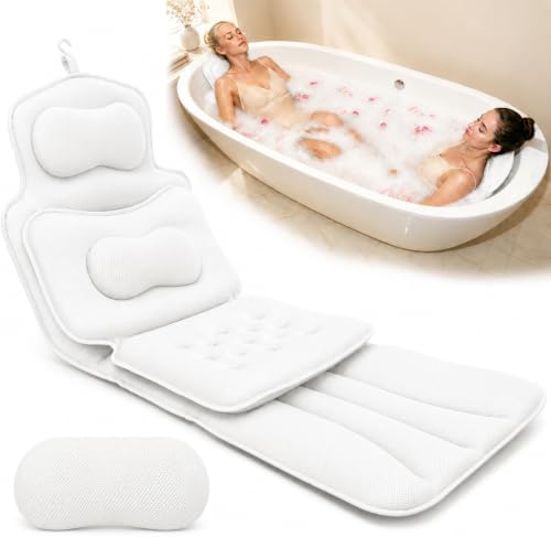 58"x18" Full Body Bath Pillow for Two, Luxury Bath Cushion for Tub by Unknown