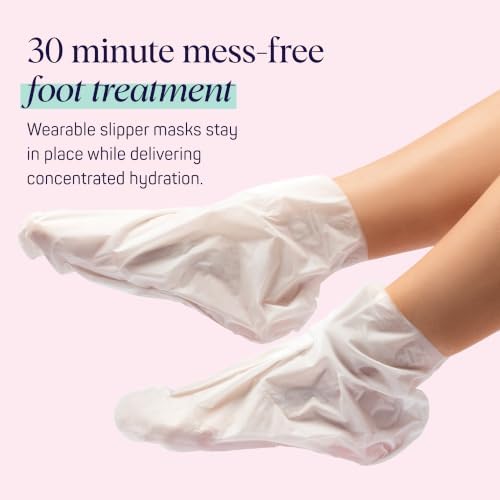 SpaLife Moisturizing Foot Sockies | Foot Mask for Dry Cracked Feet | Tea Tree Oil Softening Booties | Callus Remover Alternative | Self Care Gifts for Women | 24 Pack - Image 6
