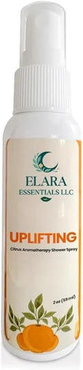 Uplifting Aromatherapy Shower Spray – Energizing Citrus Mist with Organic Citrus Oils – Refreshing Shower & Room Spray for Mood Boost & Morning Energy – 2oz