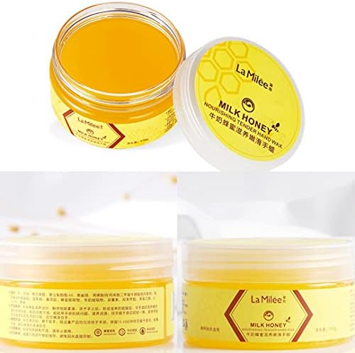 Hand Mask Milk Honey Peel Off Hand Wax Moisturizing Hydrating Nourishing Exfoliating Hand Film Hands Care paraffin110g - Image 2