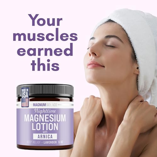 Magnum Solace Nighttime Magnesium Lotion with Arnica – Highly Concentrated Magnesium for Muscles & Joints – Apply to Legs or Feet Before Bed – Skin-Friendly (Pack of 3) - Image 3
