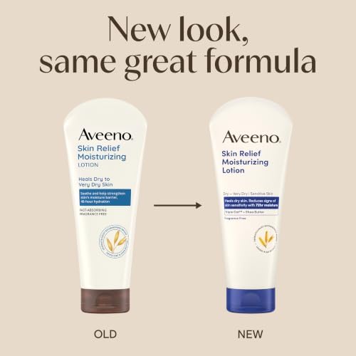 Aveeno Skin Relief Moisturizing Lotion, Fragrance-Free, 8 oz - Image 2