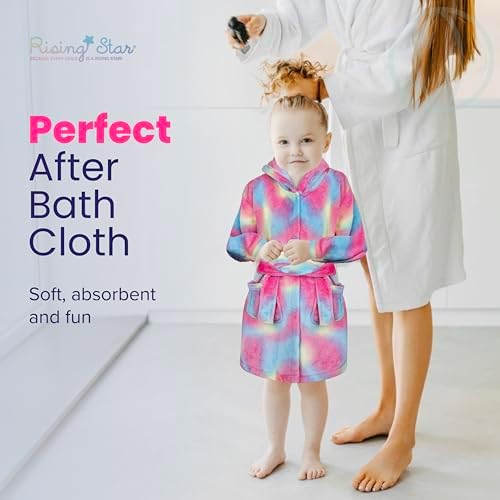 Rising Star Baby Toddler Robe Or Kids Robe for Girls and Boys - Kids & Baby Bath Robe Spa Set with Washcloth or Slippers - Image 2