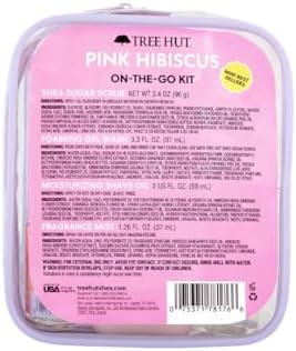 Tree Hut Pink Hibiscus Everything Shower Gift Set, 4 Piece Kit, Travel Size - Image 2