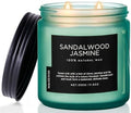 M&SENSE Sandalwood Jasmine Home Scented Candles, 11.6oz Organic Natural Soy Wax, 70 Hours Long Lasting Slow Burning, Non Toxic Clean Burn, Spring Floral Smelling for Meditation Relaxation
