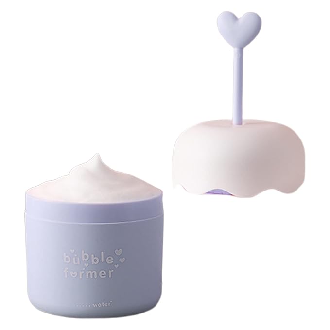 Face Wash Foam Maker, Facial Cleanser Foam Cup Froth Whip Bubble Maker Skin Care Face Wash Foamer, Deep Skincare Cleaner Tools, for Home Travel(COLOR:blue)