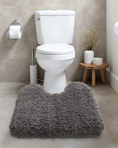 ILANGO Toilet Rugs U Shaped 22" × 24",Soft Absorbent Microfiber Bath Rugs - Image 2